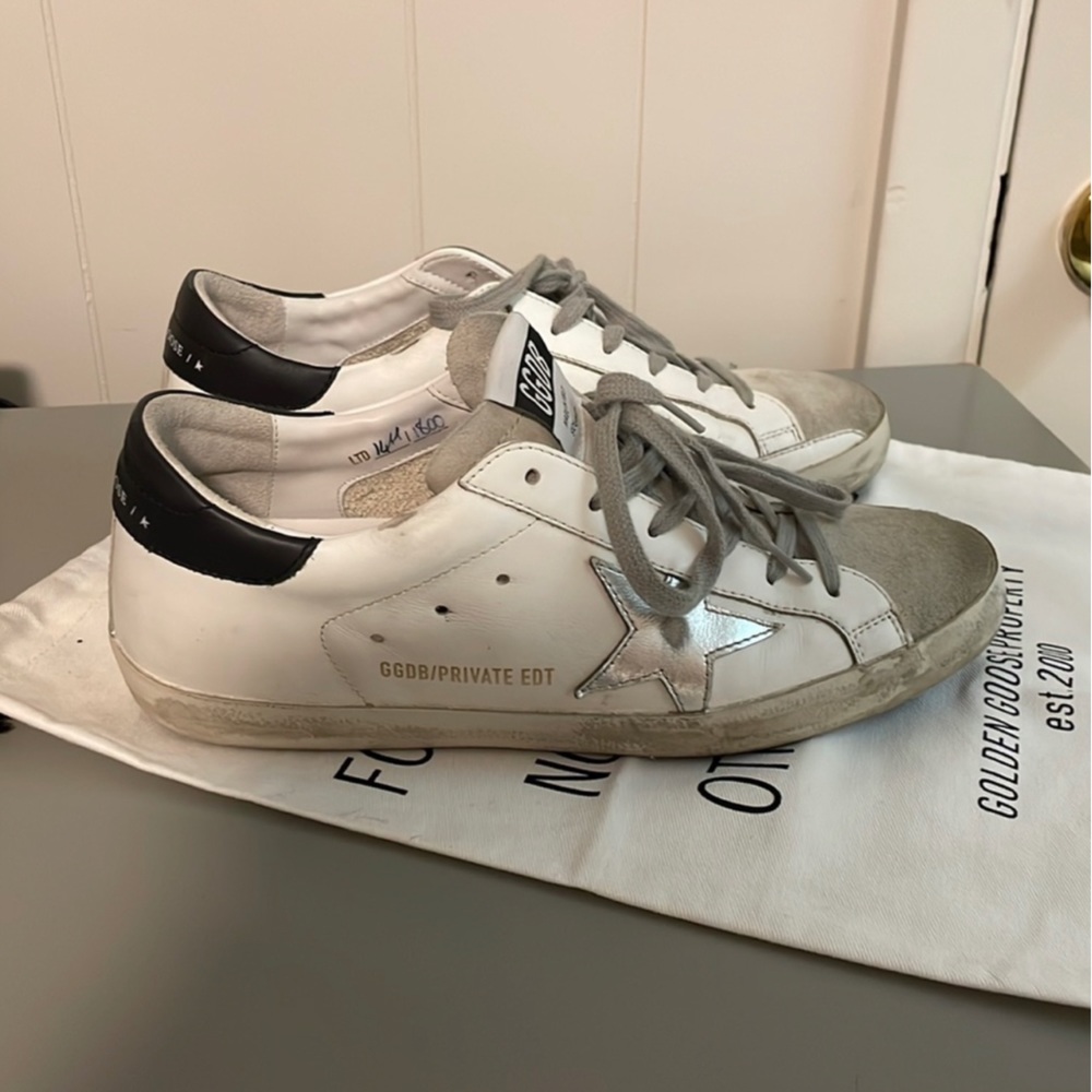 Golden Goose White and Gray Women's Sneakers - Picture 3 of 12
